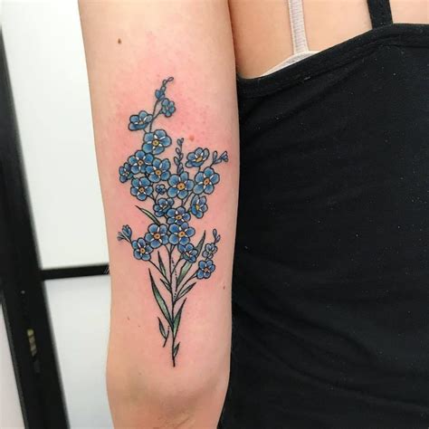 tattoo forget me not flower